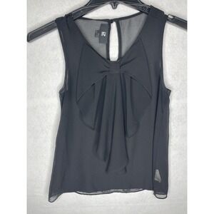 Iz Byer black sheer sleeveless top XS fairy grunge dainty romantic soft regency